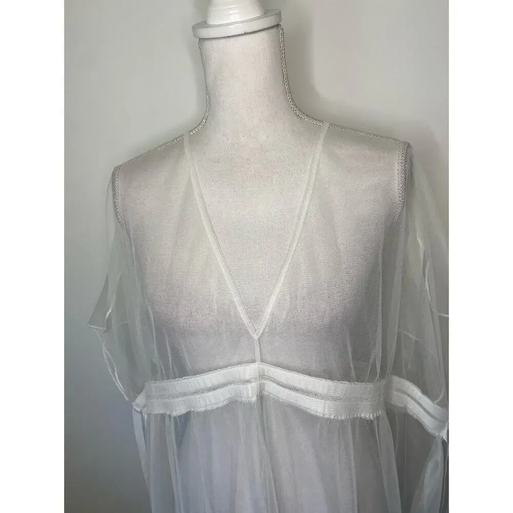 Malia Mills Annette White Tulle Cover Up